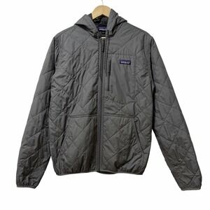 Patagonia Mens Diamond Quilted Bomber Hoody Jacket Size M Lightweight Gorpcore